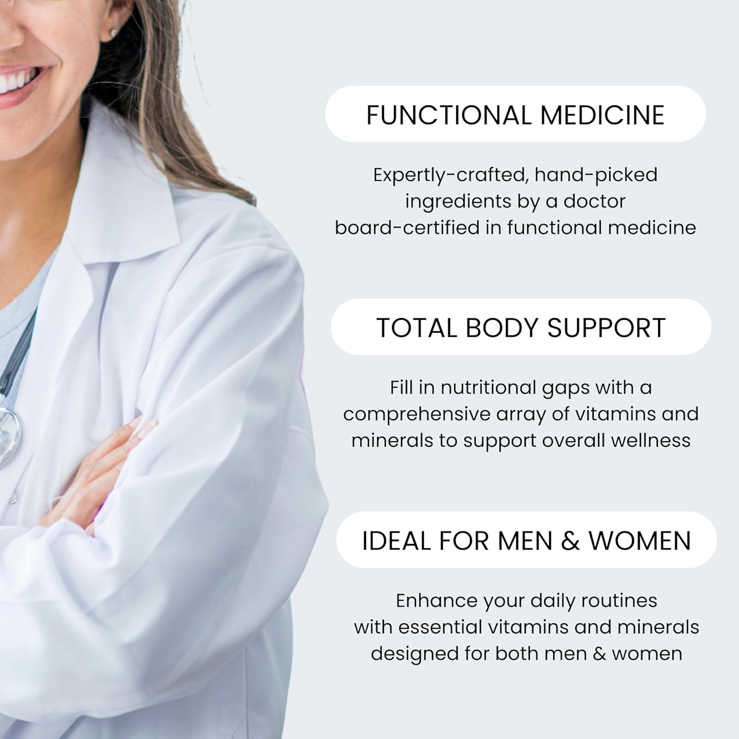 Complete Multivitamin for Men and Women - SAMEDAY HEALTH Integrative Functional Health Formula, 60-Day Supply