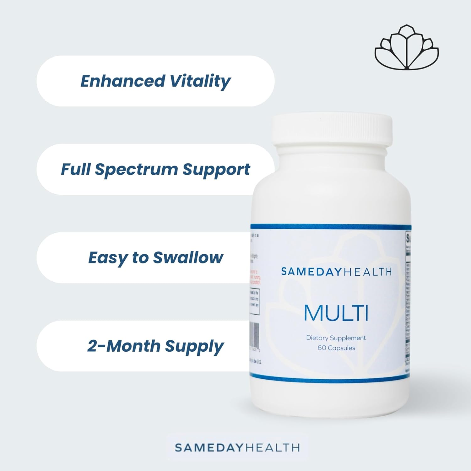 Complete Multivitamin for Men and Women - SAMEDAY HEALTH Integrative Functional Health Formula, 60-Day Supply