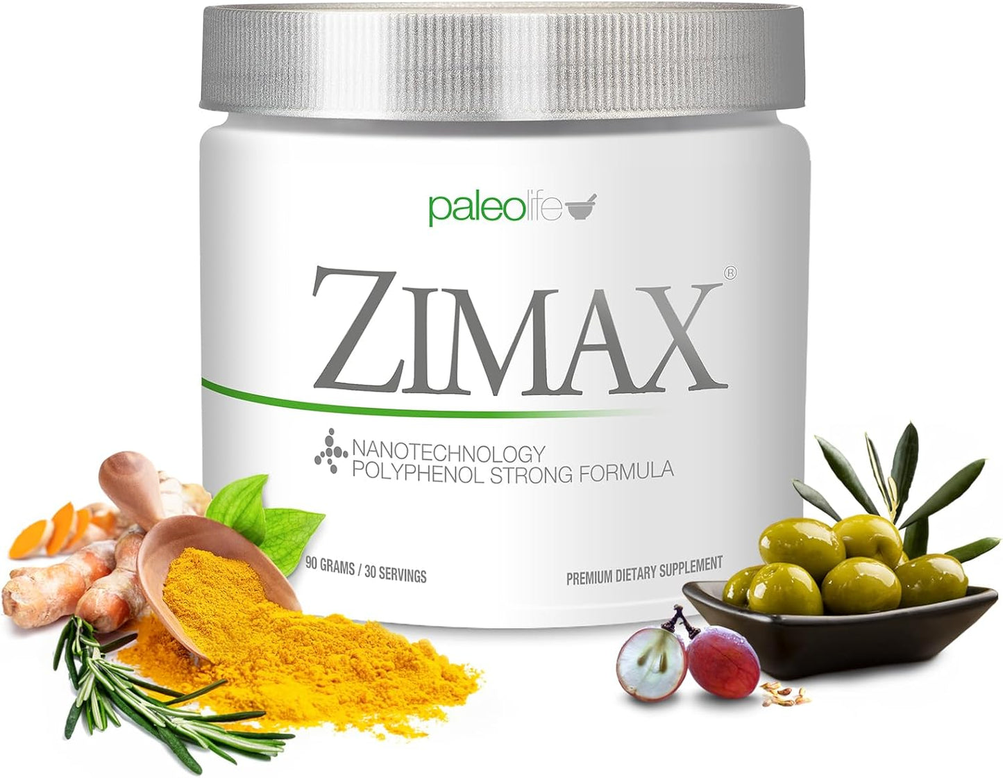 Complete PaleoLife Maximum Defense Supplement Kit: Zimax, Selenium, Spirulina, Glutathione, Zinc, Vitamin D3, C-Imm - 5 Premium Supplements & Vitamins