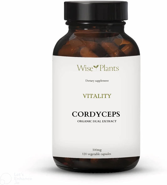 Cordyceps Mushroom Supplement - 30% Polysaccharides, 500mg, 120 Vegecaps - Energy, Stamina, Recovery, High-Altitude Support