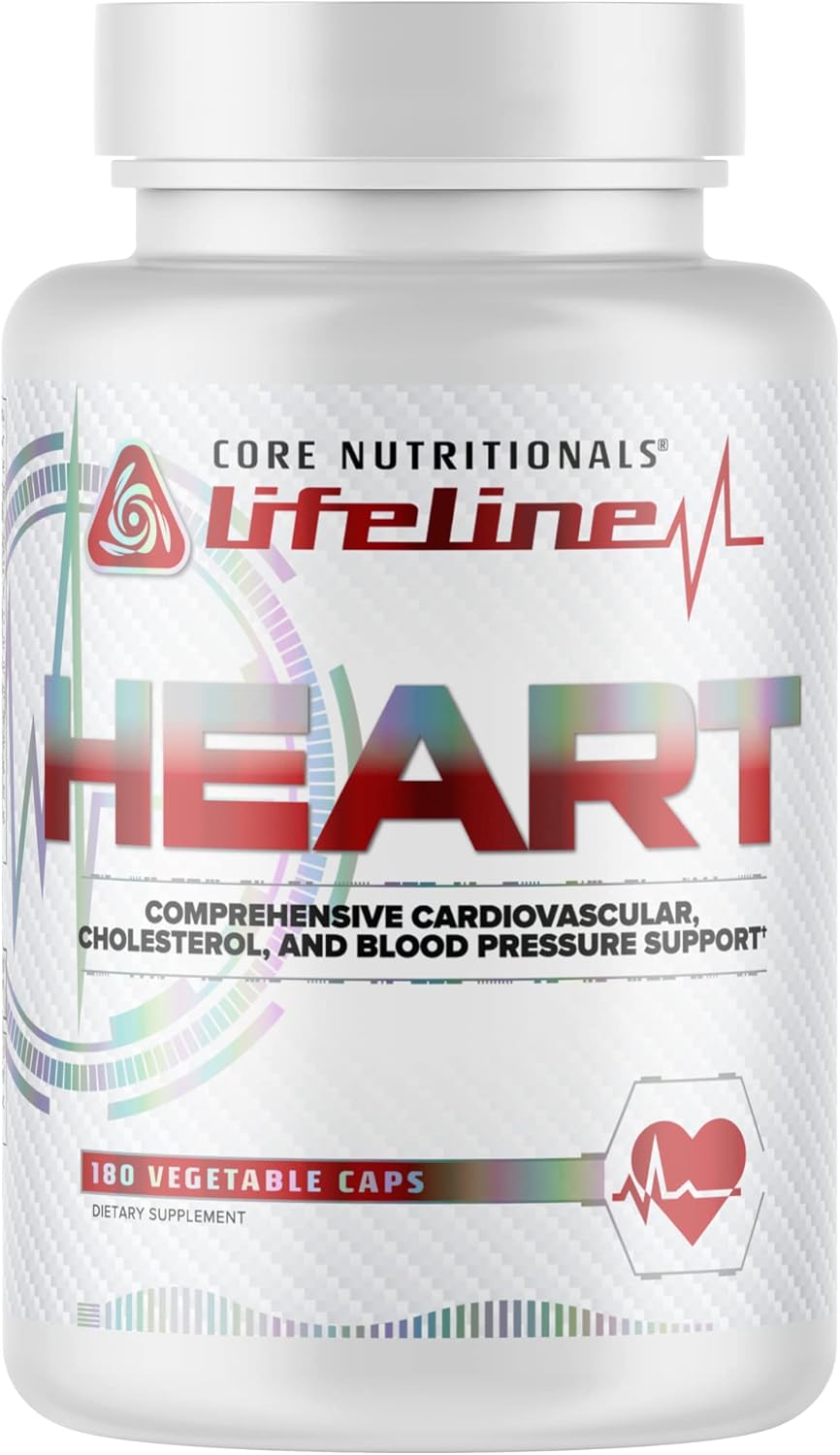 Core Nutritionals Lifeline Heart - 180 Capsules: Cardiovascular Health Support Formula