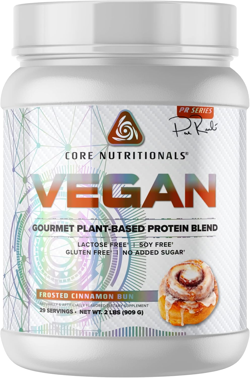 Core Nutritionals Platinum Vegan Gourmet Plant-Based Protein Blend - Frosted Cinnamon Bun Flavor, 29 Servings