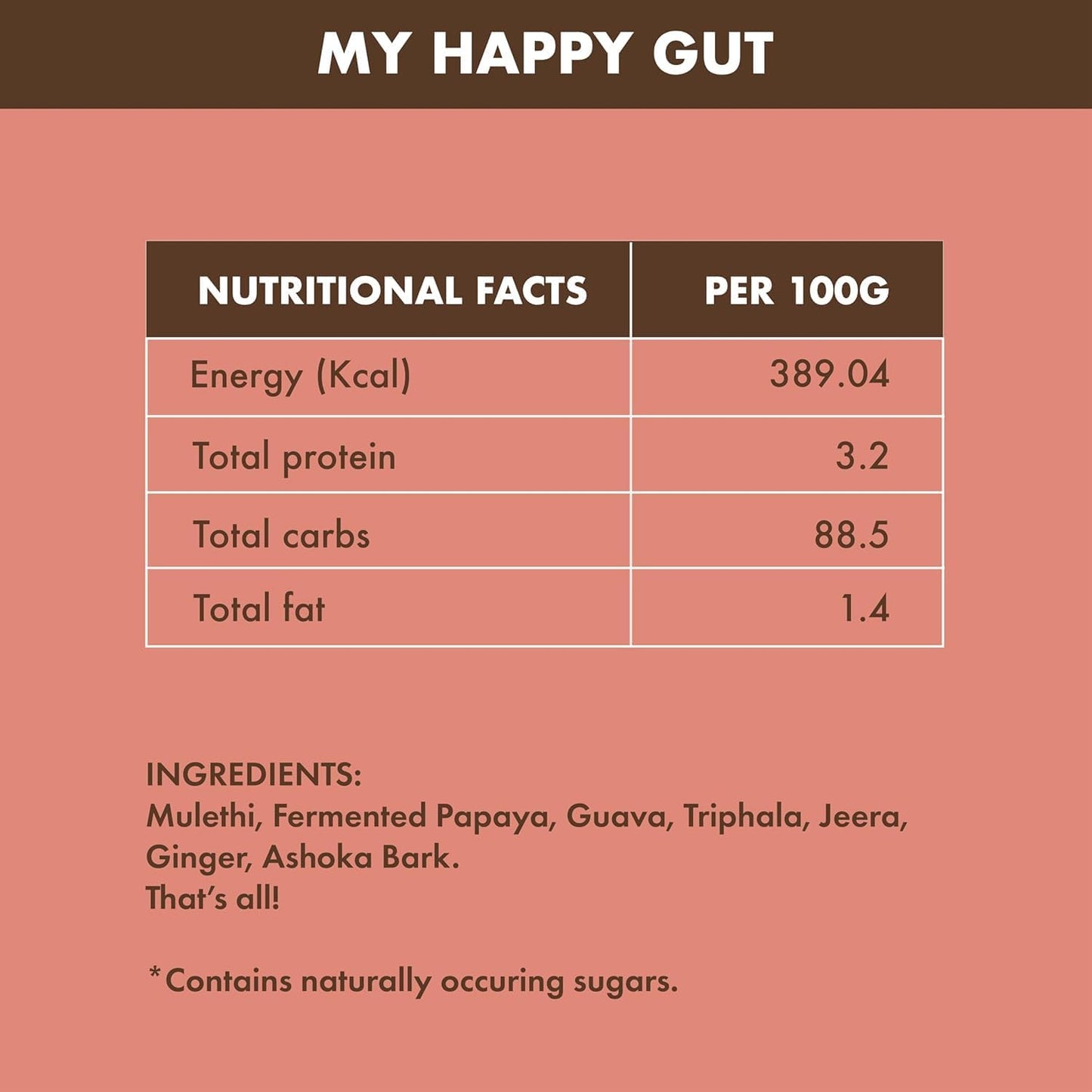 Cos.Mix My Happy Gut Prebiotics & Probiotics Supplement - 60g, 40 Servings for Digestive Health