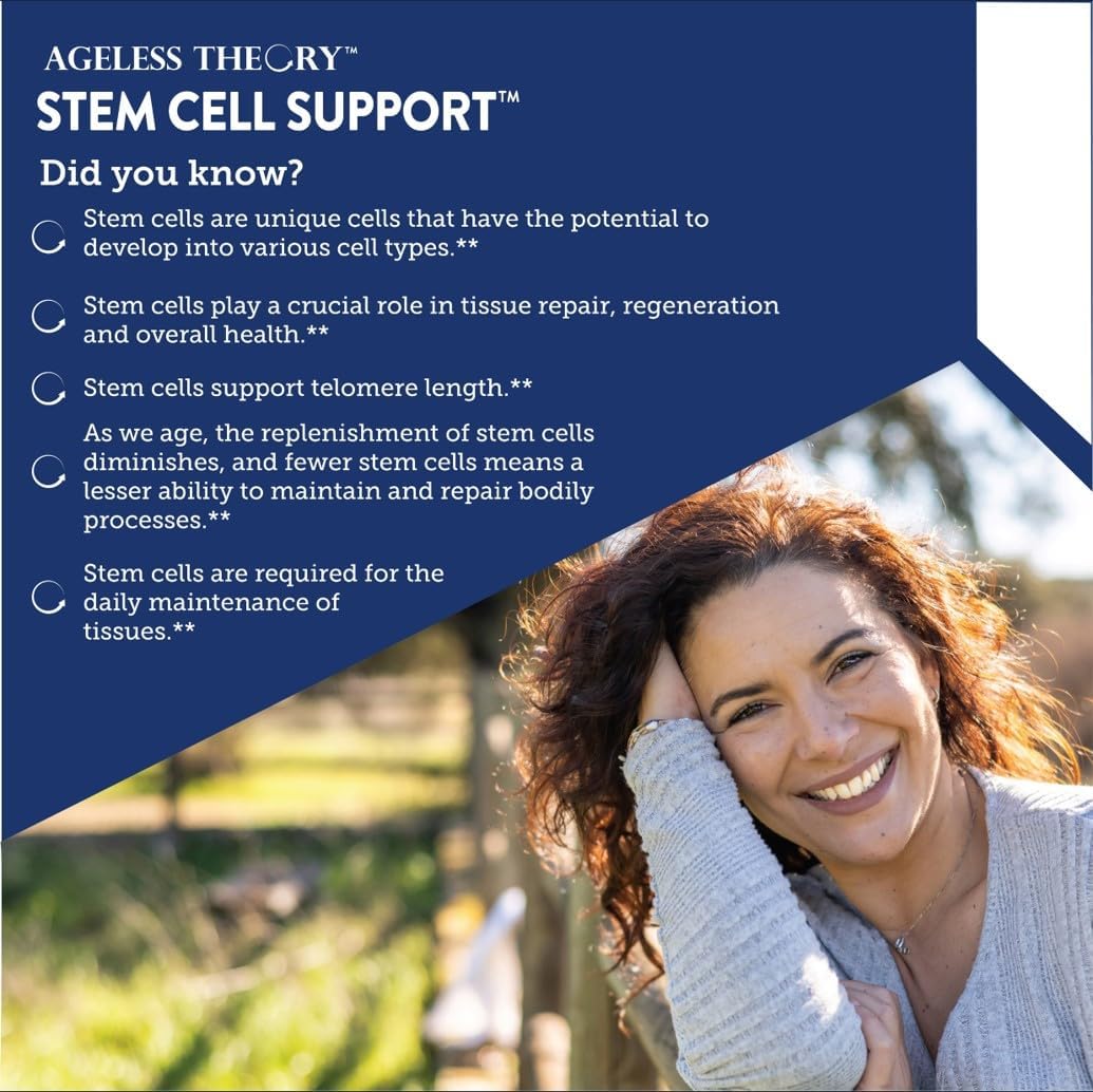 Country Life Ageless Theory Healthy Aging Support with Telomere and Stem Cell Support for Anti-Aging, Cellular Function, and Immune Health