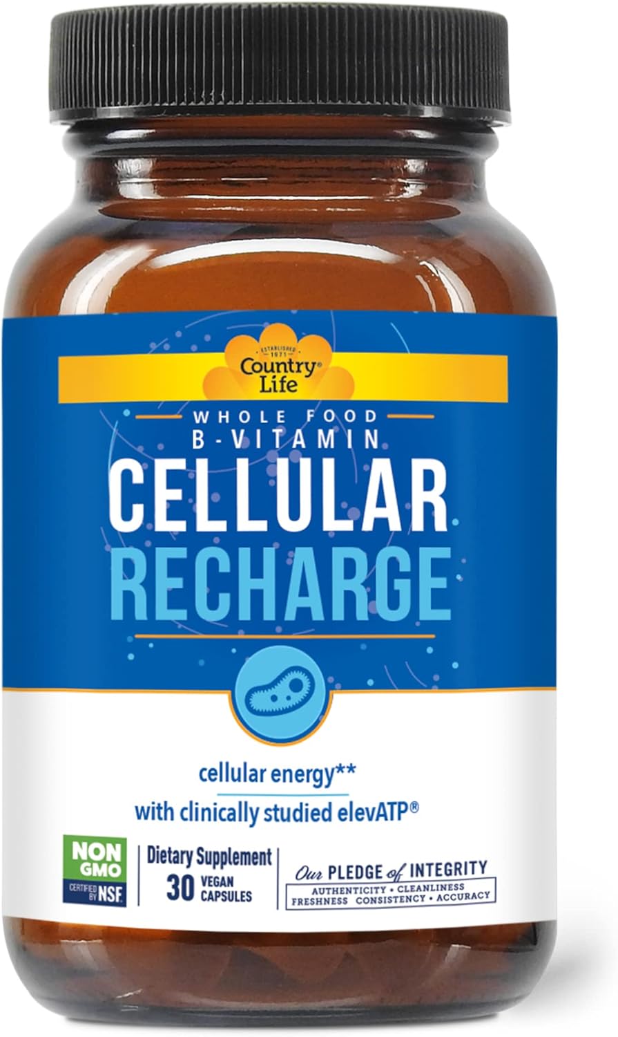 Country Life B Vitamin Cellular Recharge Supplement - 30 Tablets