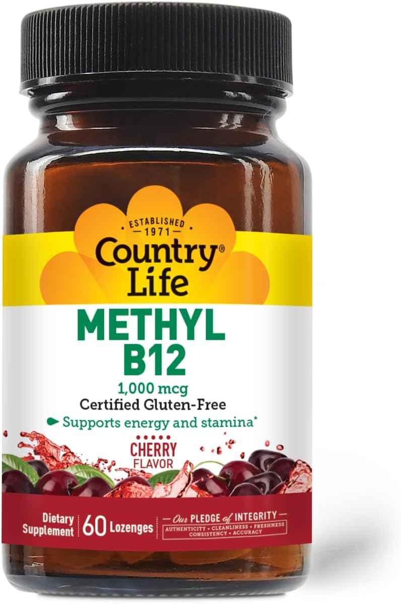 Country Life Methyl B-12 Capsules, 1000 Mcg, 60 Count