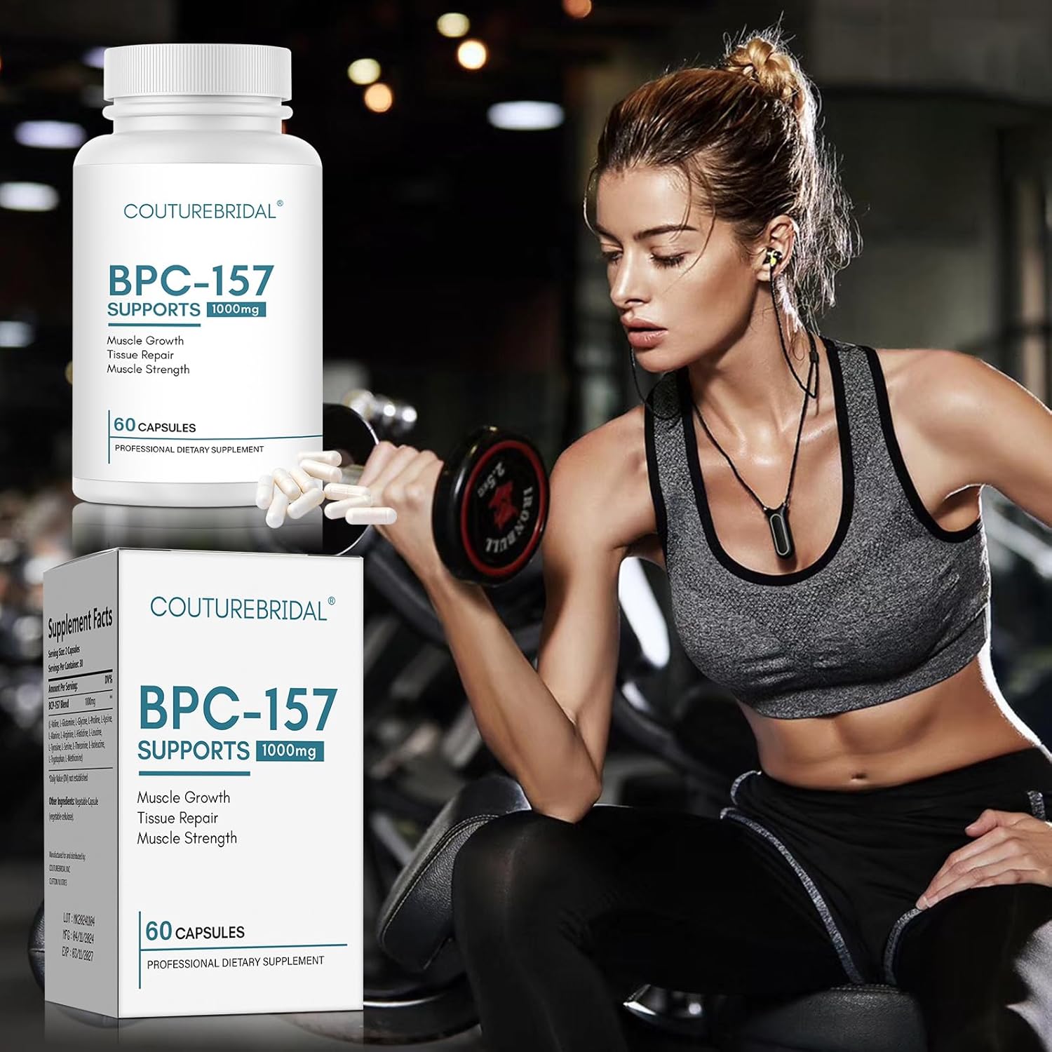 COUTUREBRIDAL BPCK-167 Peptide Capsules 1000mcg, Gluten-Free 60 Capsules