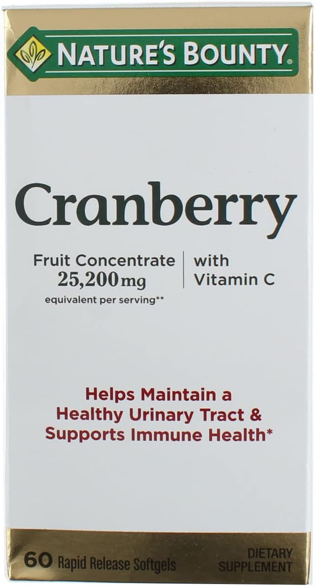 Cranberry Dietary Supplement Soft Gels - Pack of 12 by Nature's Bounty