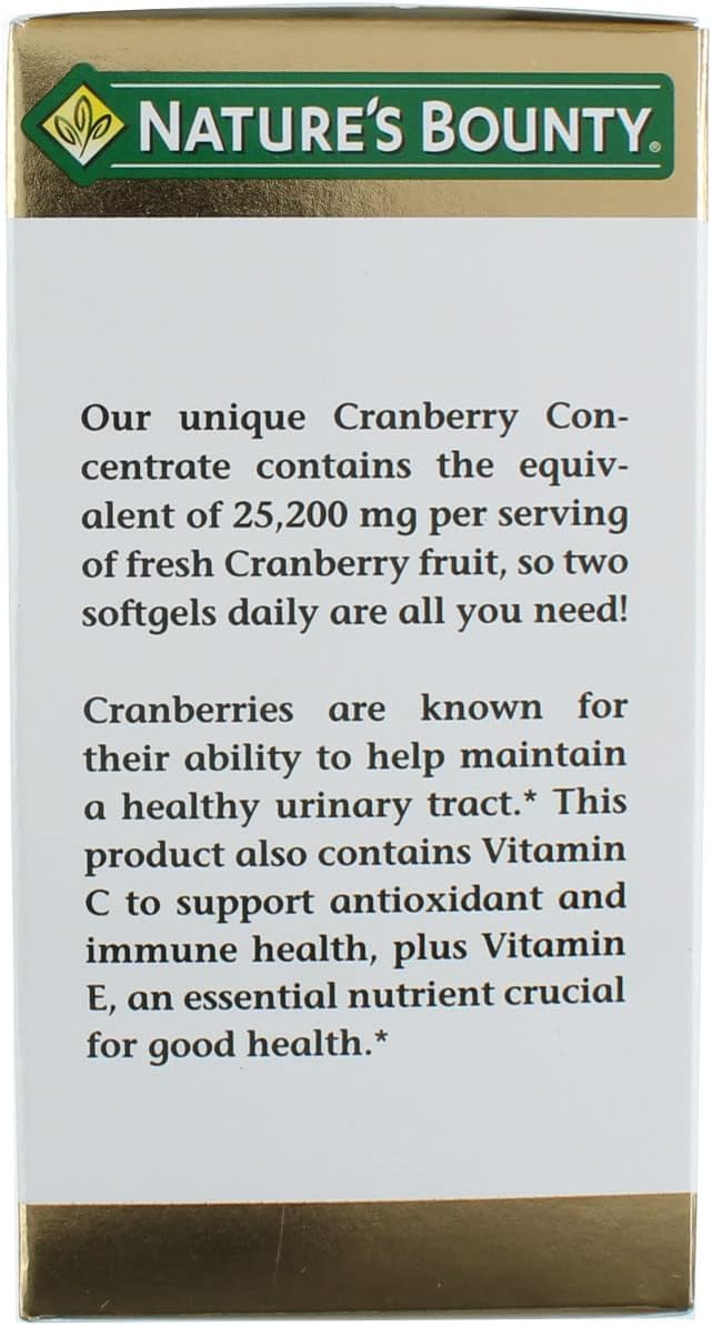 Cranberry Dietary Supplement Soft Gels - Pack of 12 by Nature's Bounty