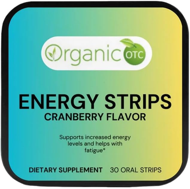Cranberry Flavored Energy Strips - Boost Vitality and Focus Daily, Easy-to-Use Supplement for Energy Enhancement, 30 Oral Strips