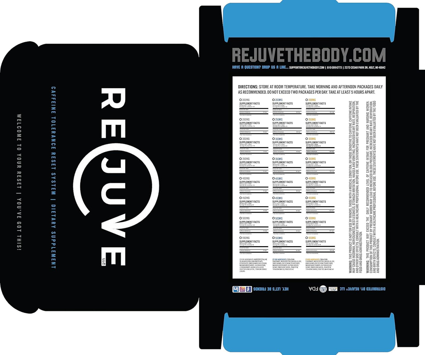 Customized 28 Day Plan to Quit Caffeine: Coffee Detox Supplement (250mg) to Avoid Withdrawal Symptoms and Wean Off Slowly