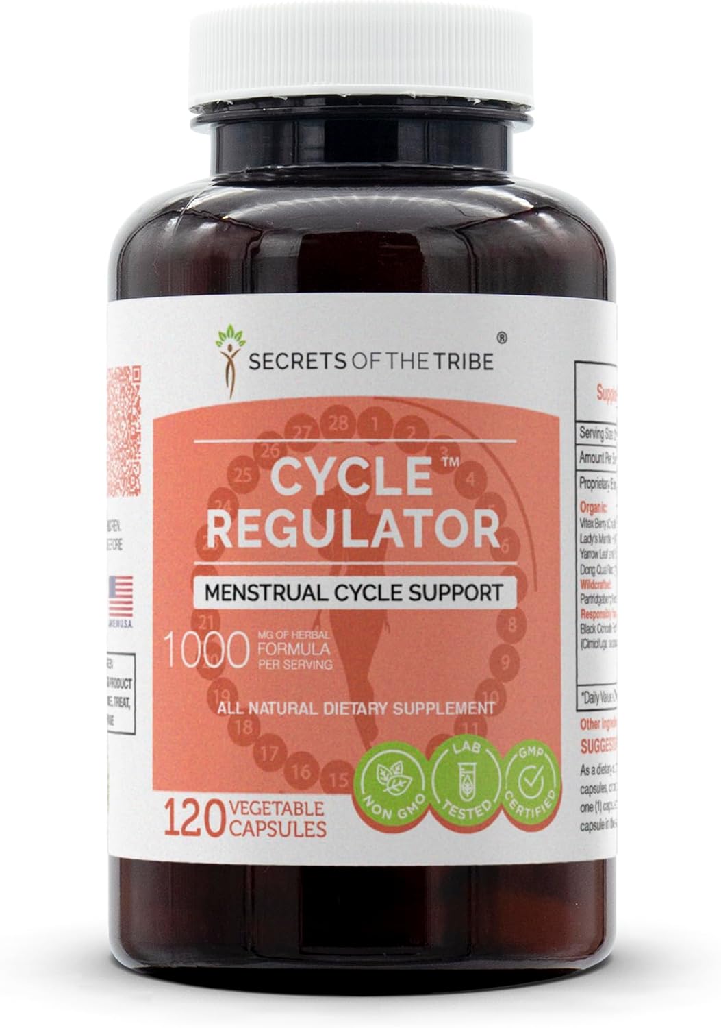 Cycle Regulator Herbal Supplement - Menstrual Cycle Support by Secrets of the Tribe (120 Capsules)