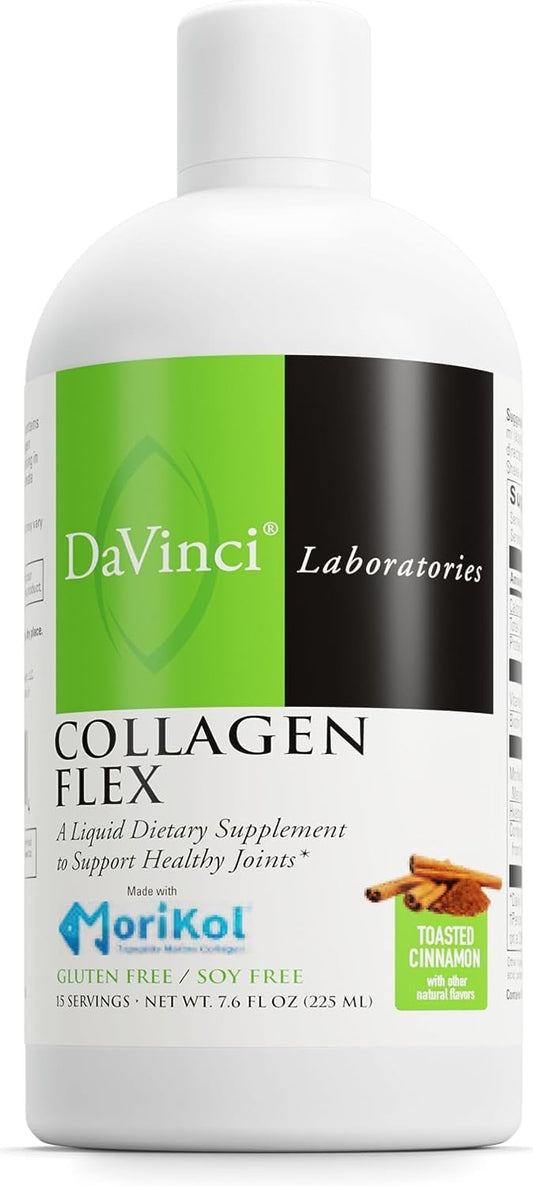 DaVinci Labs Collagen Flex Liquid Supplement for Healthy Joints Toasted Cinnamon 7.6 fl oz Gluten & Soy Free