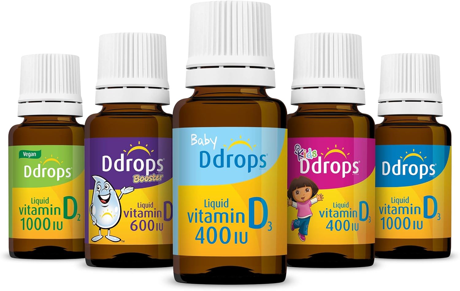 Ddrops 600 IU Booster Supplement for Immune Support, 5 ml Bottle