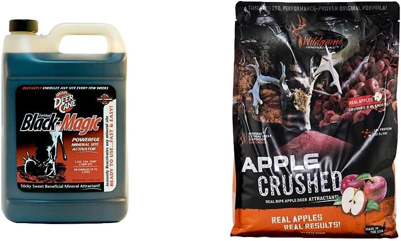 Deer Cane Black Magic Liquid Mineral Deer Attractant with Natural Molasses Flavors - Easy-to-Use Year-Round Mineral Supplement