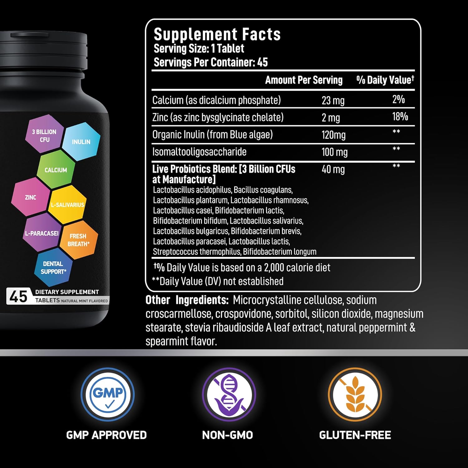 Dental Probiotic and Liquid Collagen Bundle for Fresh Breath and Oral Health by BIOACTIVE LABS