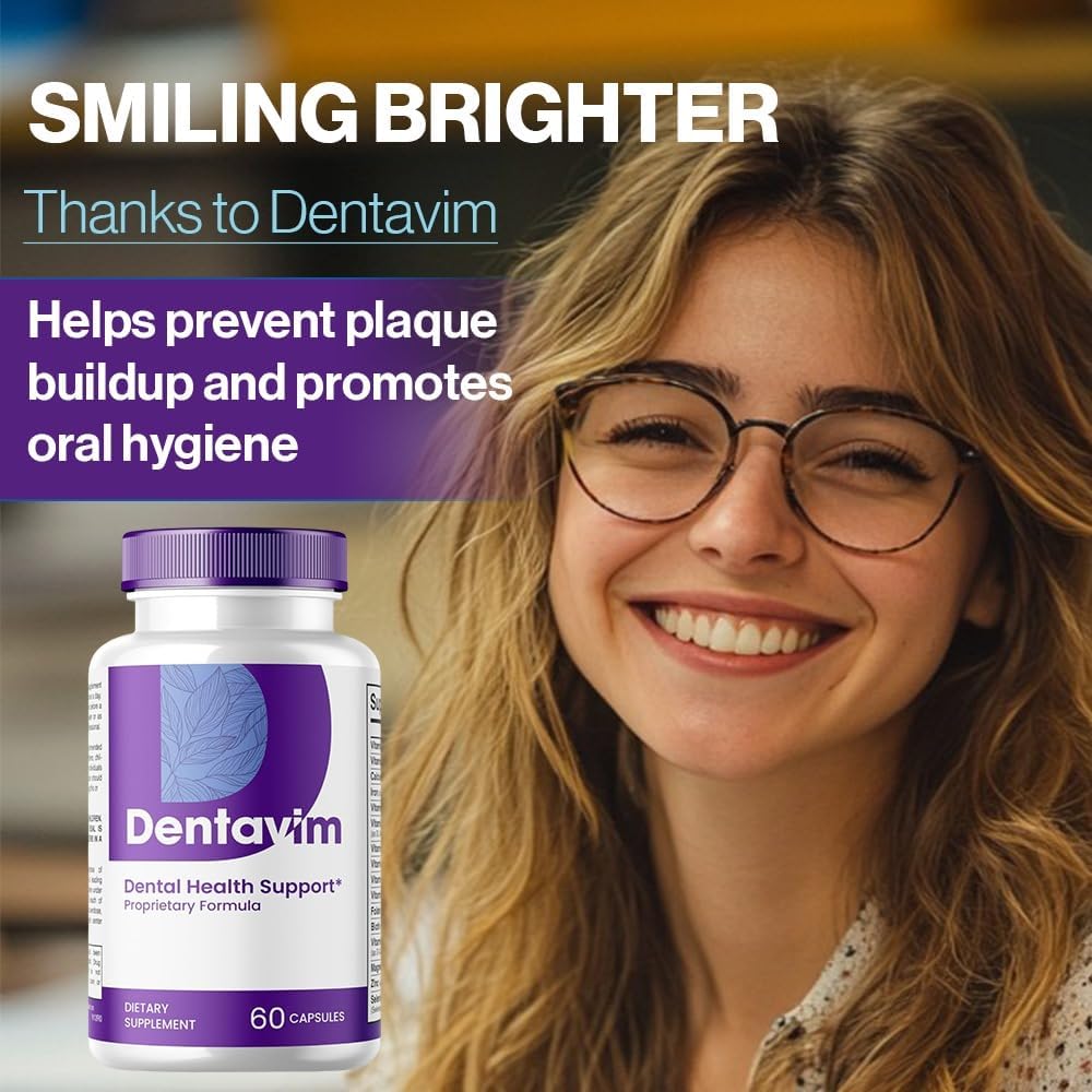 Dentavim Capsules (5 Pack) - Natural Teeth and Gum Care Formula - Maximum Strength Oral Health Supplement with Vitamins and Minerals