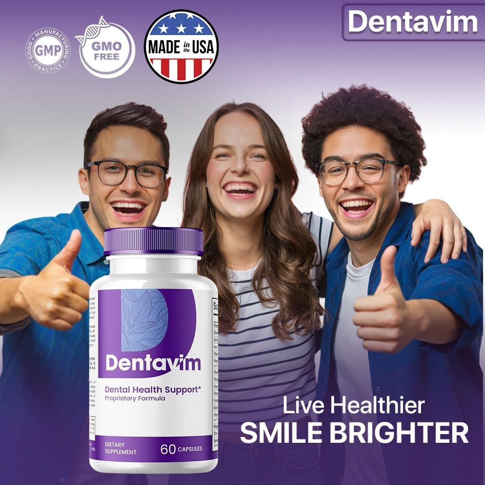 Dentavim Capsules (5 Pack) - Natural Teeth and Gum Care Formula - Maximum Strength Oral Health Supplement with Vitamins and Minerals