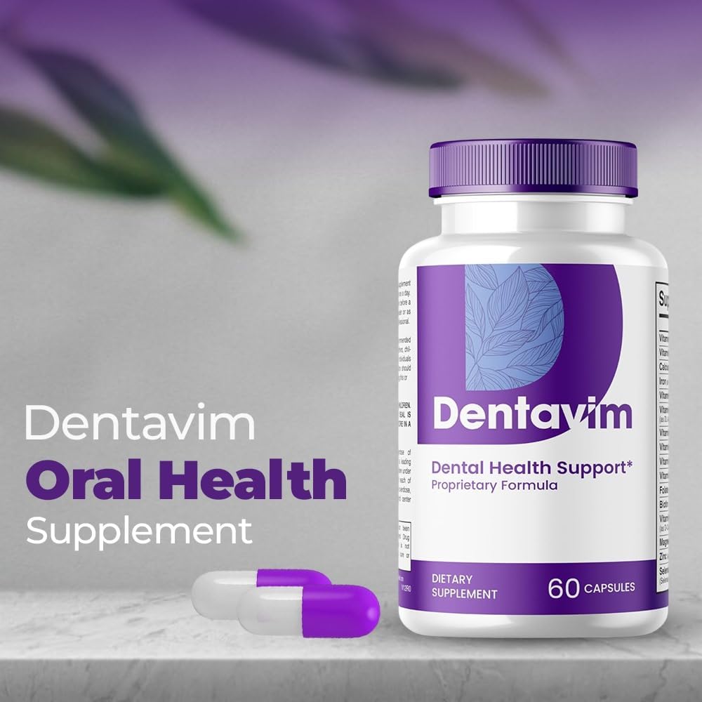 Dentavim Capsules (5 Pack) - Natural Teeth and Gum Care Formula - Maximum Strength Oral Health Supplement with Vitamins and Minerals