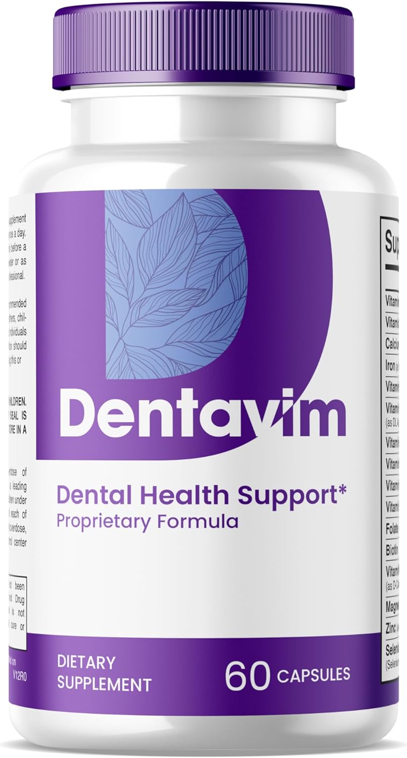 Dentavim Capsules (60 Capsules) - Natural Dental Health Formula for Teeth and Gums - Maximum Strength Oral Protection with Vitamins & Minerals