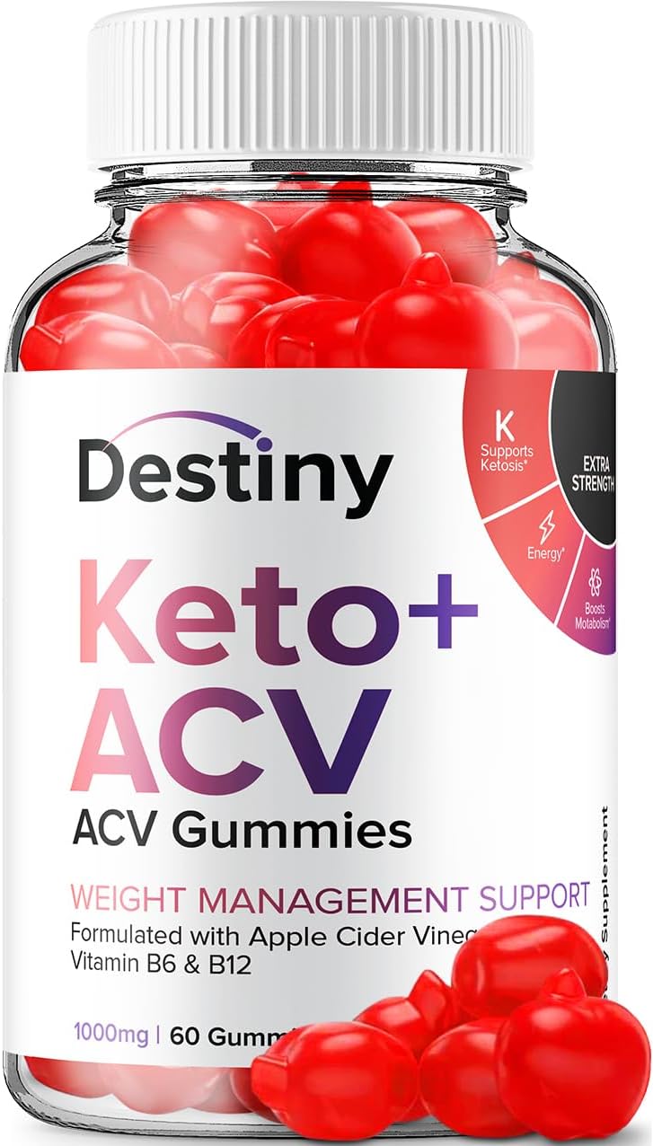 Destiny Keto ACV Gummies - Advanced Formula for Weight Management - 60 Gummies for Men and Women