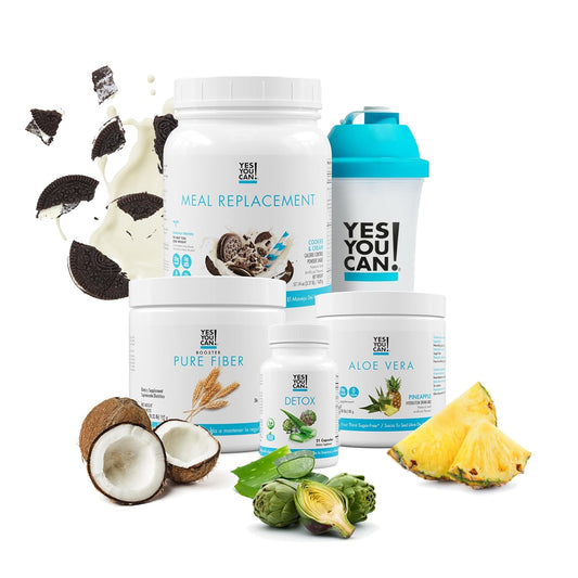 Detox Plus Kit for Women: Daily Cleanse Shake, Fiber Meal Replacement, Drink Mix, Shake Booster, Aloe Vera Mango Supplement