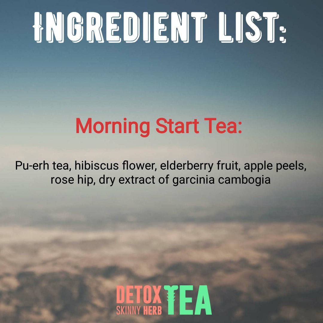 Detox Skinny Herb Tea: 100% Natural Morning Start Tea for a Healthy Body
