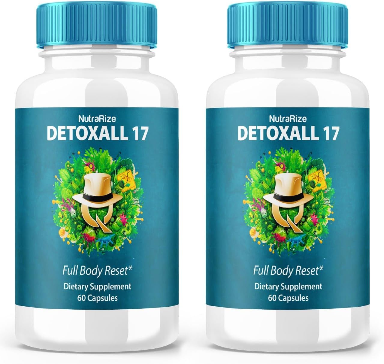 DetoxAll 17 Full Body Reset - 2 Pack Dietary Supplement (120 Capsules)