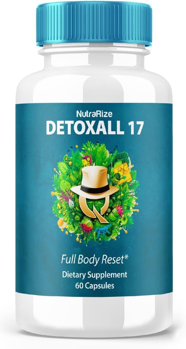 DetoxAll 17 Full Body Reset Dietary Supplement - Maximum Strength All-Natural Pills for Energy Boost and Overall Wellness (60 Capsules)