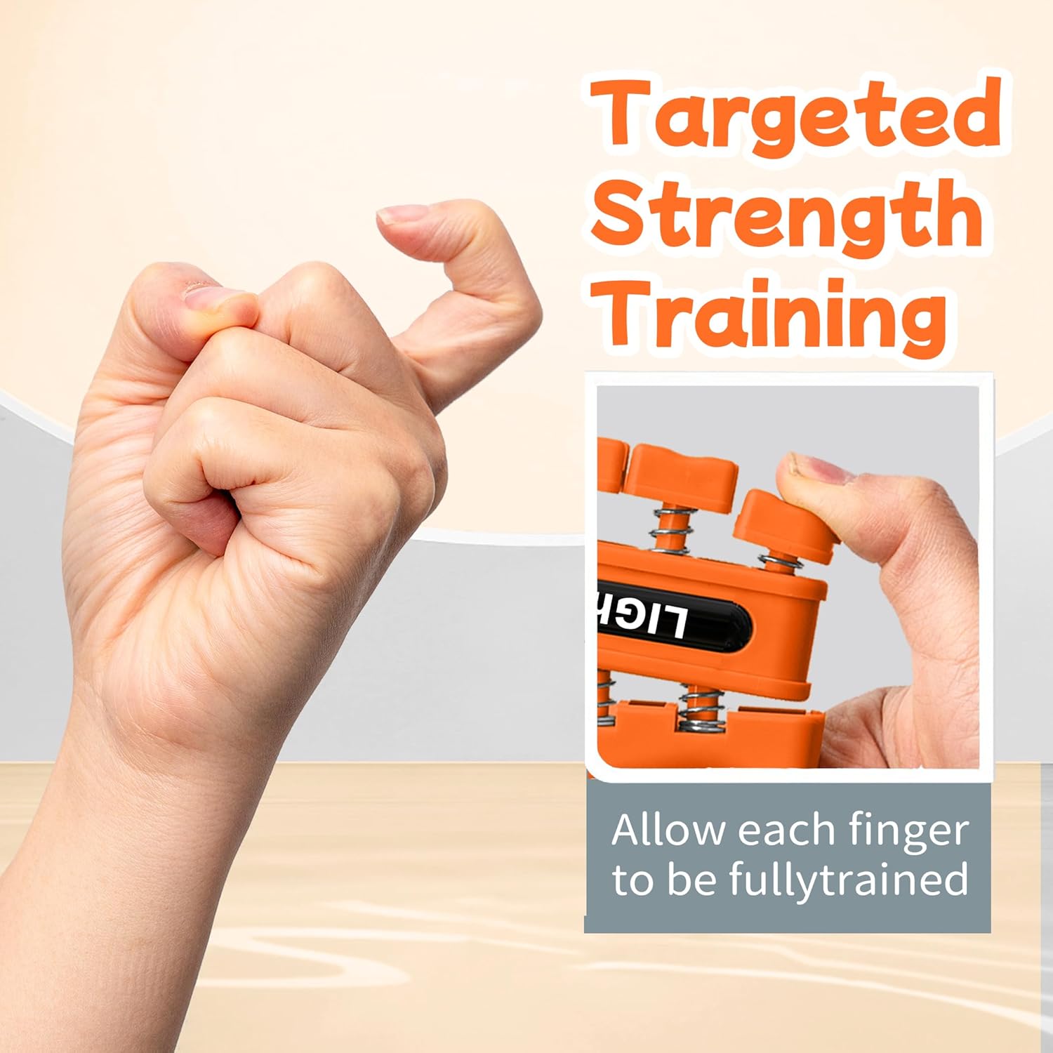 DICYWUDI Finger Grip Strength Trainer for Hands, Wrists & Fingers - Ideal for Home, Office, Gym, Climbing, Athletes & Musicians