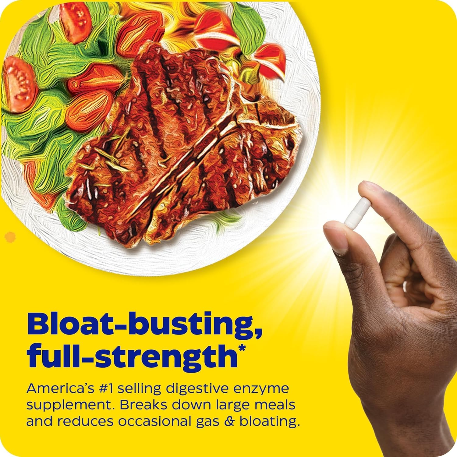 Digest Gold + ATPro Enzyme Supplement - Maximum Strength Digestive Enzymes for Large Meals - Reduces Bloating & Discomfort - 180 Capsules