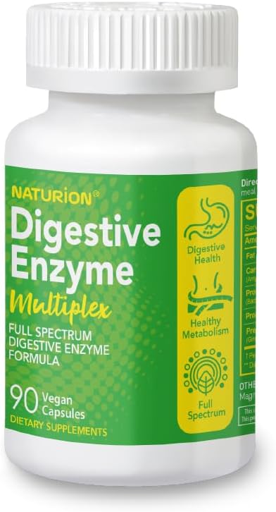 Digestive Enzyme Complex with Probiotic, Prebiotic for Gut Health - Vegan Capsules for Bloating & Digestive Relief - 90 Day Supply