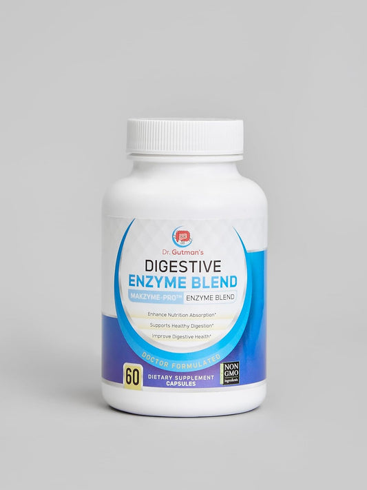 Digestive Enzyme & Probiotic Synbiotic Capsules for Enhanced Nutrient Absorption - All-Natural Digestive Health Support with Bromelain, Papain, Lipase, Lactase & Galactosidase, 60 Veggie Caps