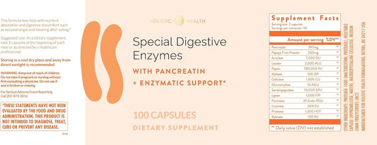 Digestive Enzymes Supplement for Holistic Health - 100 Capsules