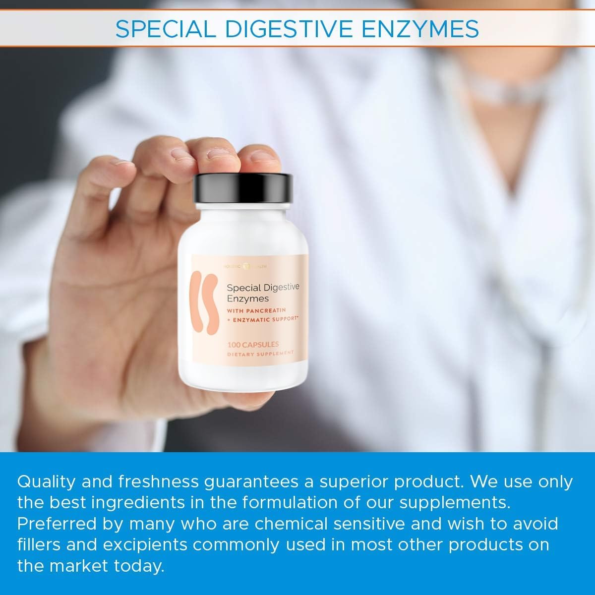 Digestive Enzymes Supplement for Holistic Health - 100 Capsules