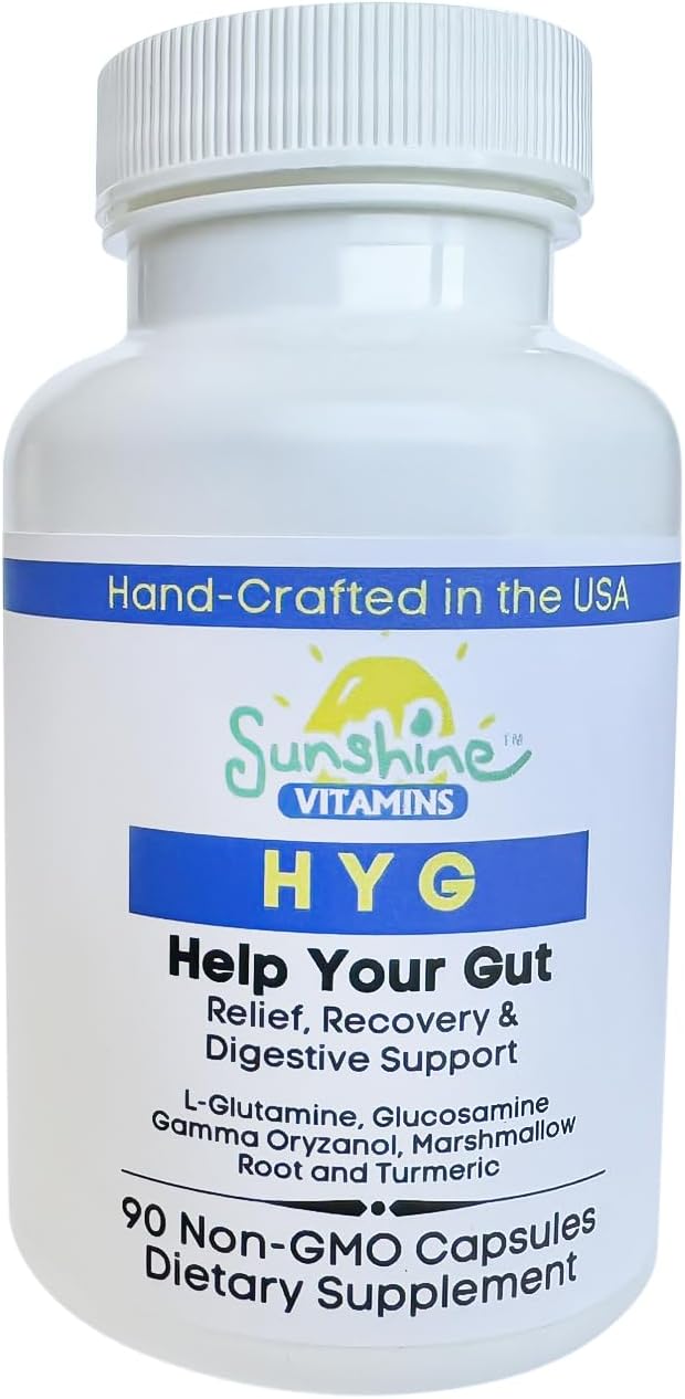 Digestive Health Support: Sunshine Vitamins with Enzymes & Probiotics for Gut Health - Non-GMO, Gluten Free Formula