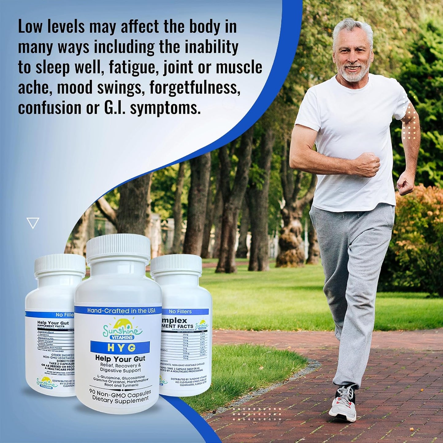 Digestive Health Support: Sunshine Vitamins with Enzymes & Probiotics for Gut Health - Non-GMO, Gluten Free Formula