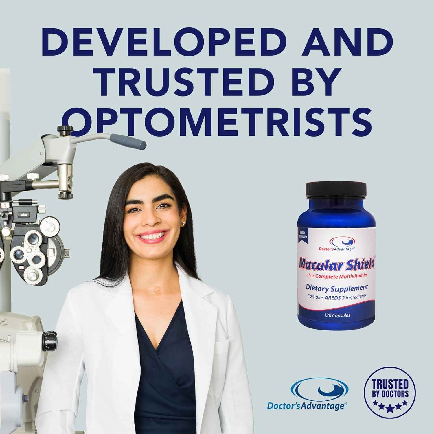 Doctor’s Advantage Macular Shield Eye Vitamins Plus Multivitamin – 120 Capsules, 30-Day Supply – Lutein and Zeaxanthin Supplements with AREDS 2® Vision Ingredients & Complete Multivitamin Complex