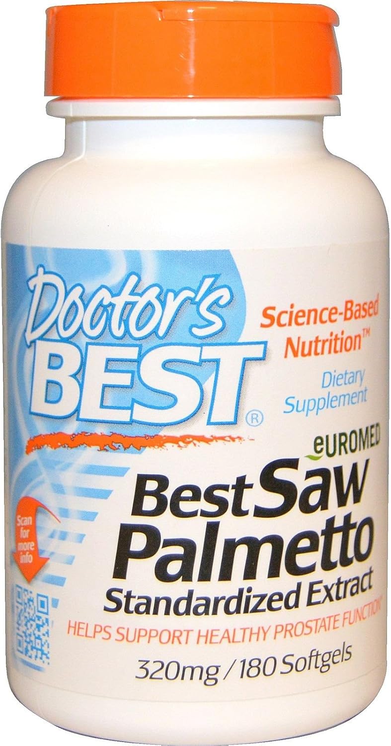 Doctor's Best Saw Palmetto Extract 180 Softgels - Prostate Health Support Supplement
