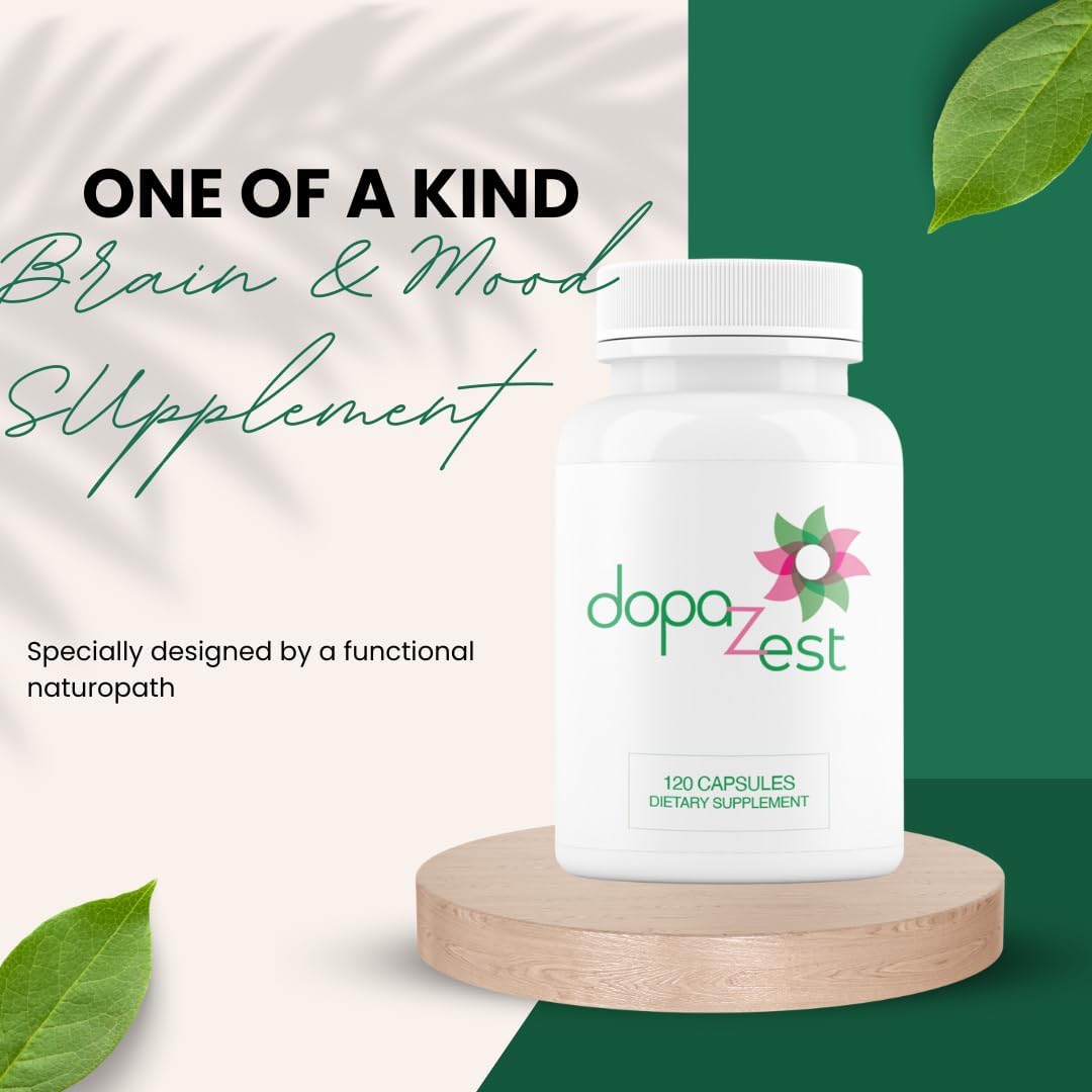 DopaZest Cognitive Support Supplement for Mental Clarity, Covid Brain, and Brain Fog - 120 Capsules