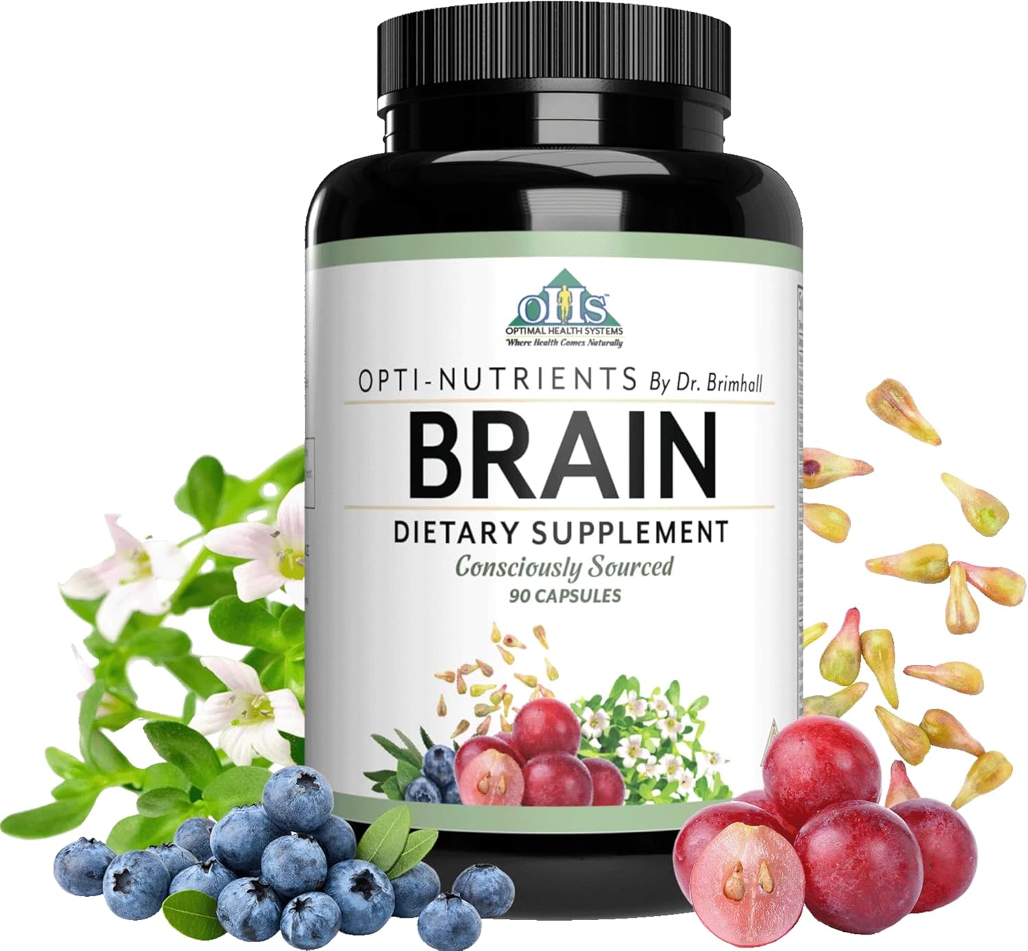 Dr. BrimHall Opti Nutrients Opti-Brain Capsules for Conscious Sourcing and Optimal Health - 90 Count