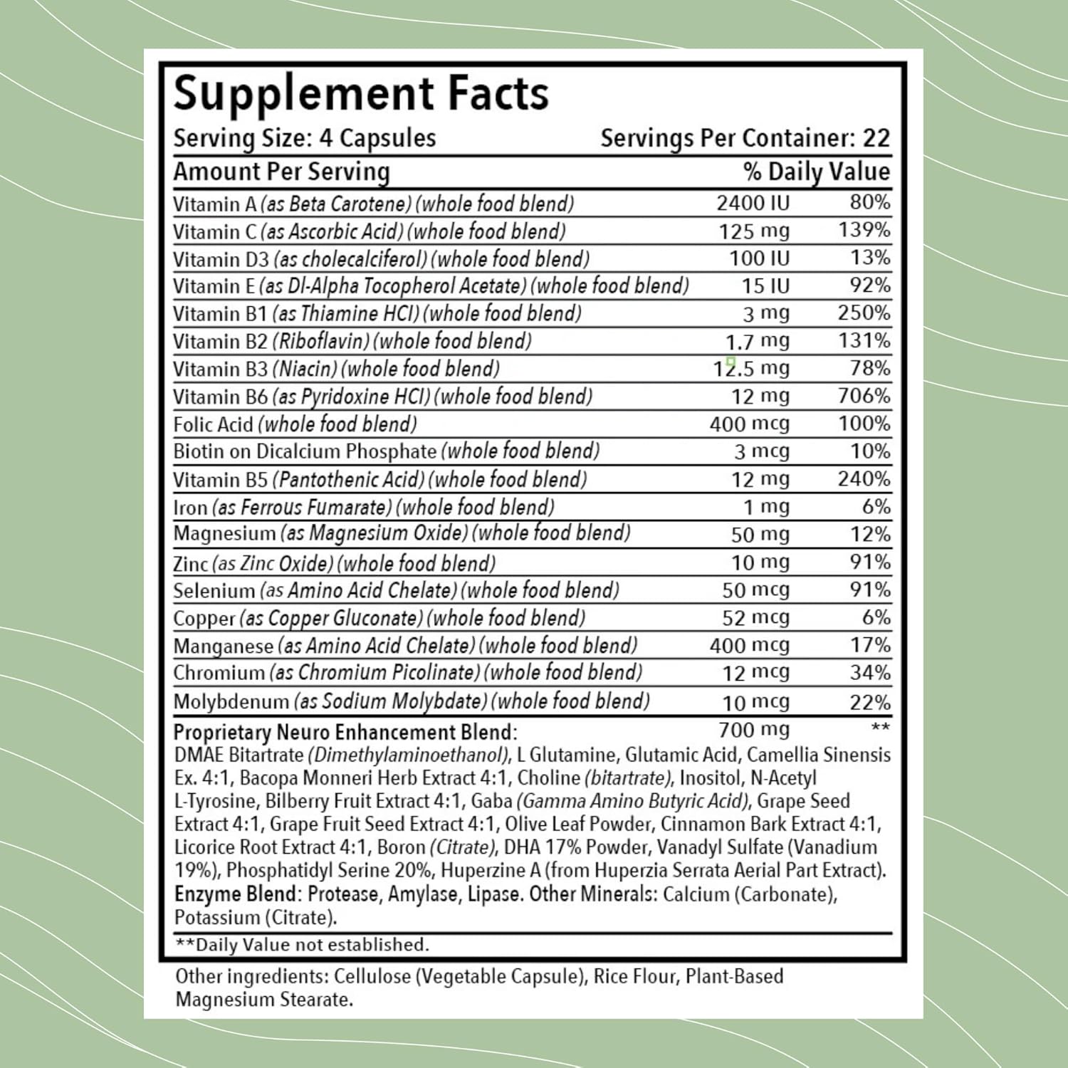 Dr. BrimHall Opti Nutrients Opti-Brain Capsules for Conscious Sourcing and Optimal Health - 90 Count