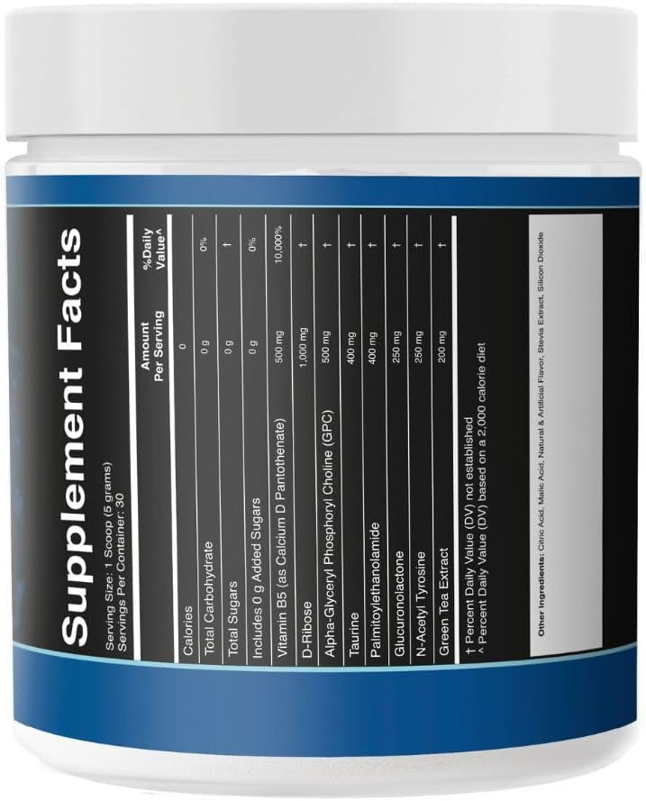 Dr. Colbert MD Brain Zone Focus Powder - Lemon-Lime Flavor with Alpha GPC, D-Ribose, N-Acetyl L-Tyrosine - Enhances Brain Energy and Focus - 5.29 oz