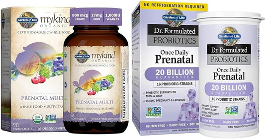 Dr. Formulated Prenatal Multivitamin for Women with Vitamin D3, B6, B12, C, Iron, and Probiotics - Once Daily Formula