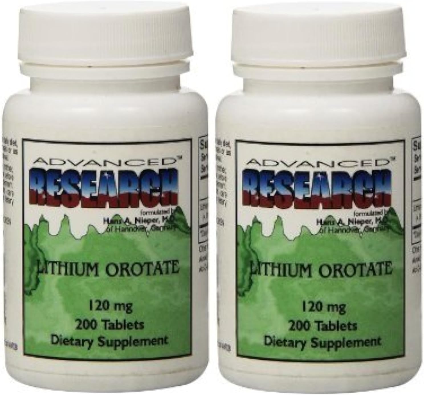 Dr. Hans Nieper Lithium Orotate Tablets 120mg - 400 Tablets Pack - NCI Advanced Research