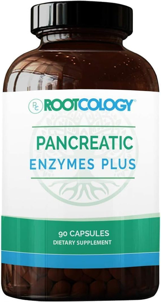 Dr. Izabella Wentz Rootcology Pancreatic Enzymes Plus - Enteric Coated Blend with Bromelain | 90 Capsules