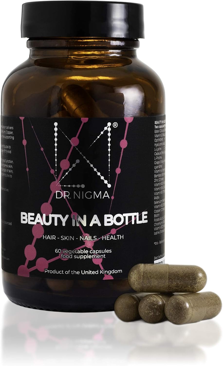 Dr. Nigma Hair, Skin, and Nails Supplement - Beauty in a Bottle, 60 Capsules