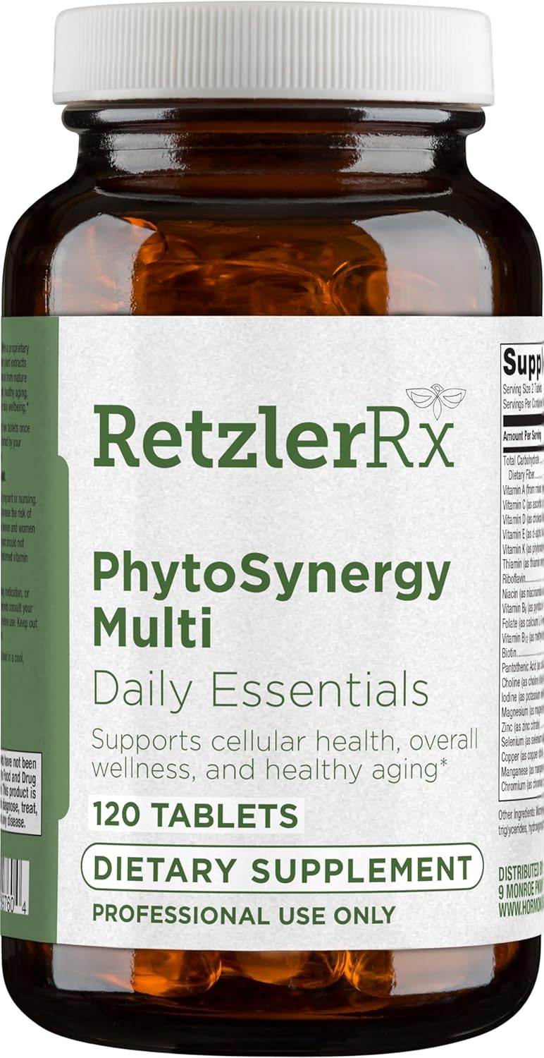 Dr. RetzlerRx HormoneSynergy PhytoSynergy Multi 120 Tablets - Vitamins & Minerals with Plant Compounds