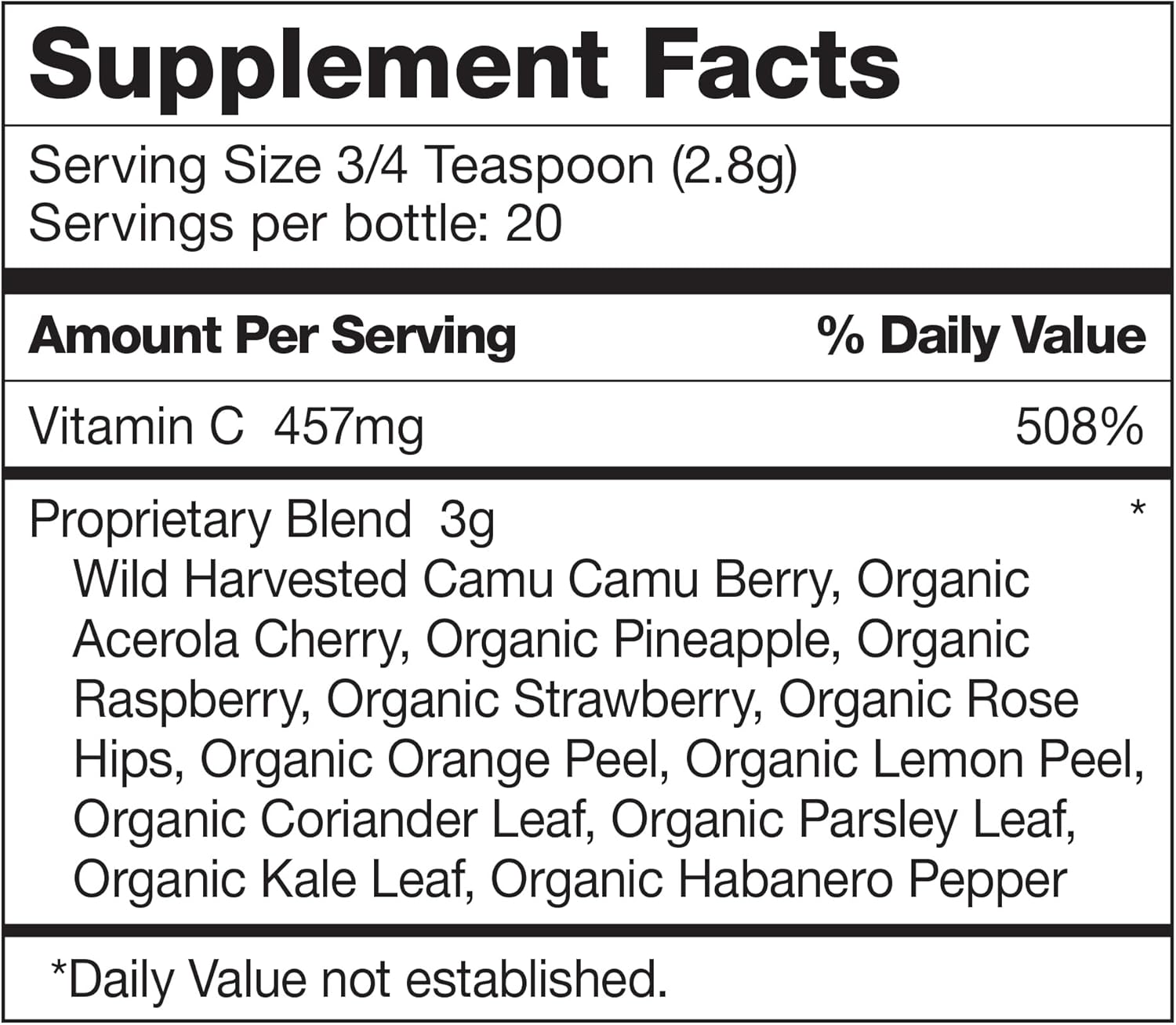 Dr. Schulze's Super-C Plus Powder: Vitamin C Complex Herbal Formula for Immune Support, Collagen & Iron Absorption - 2 oz Bottle