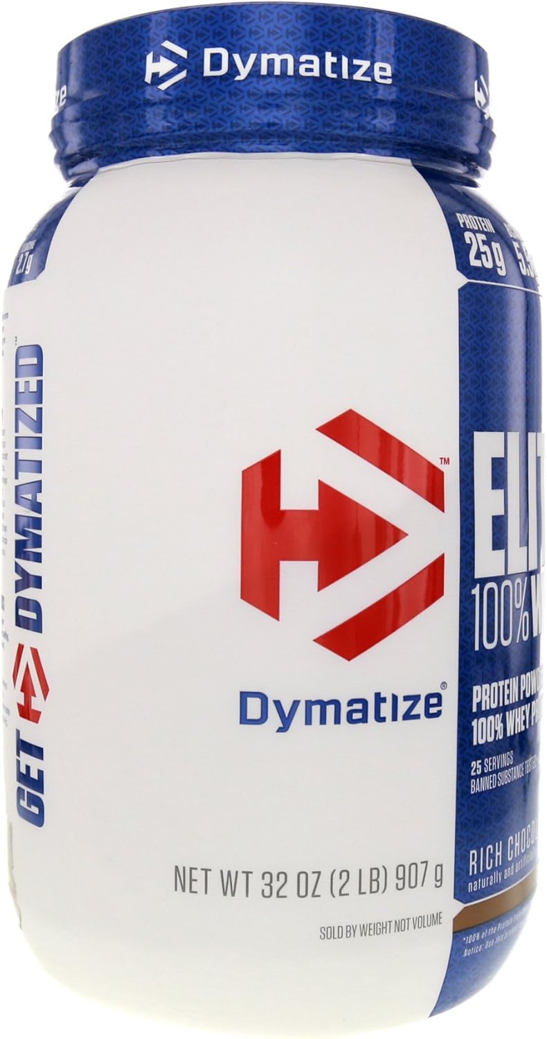 Dymatize Elite Rich Chocolate Whey Protein Powder - 2 Pound Size